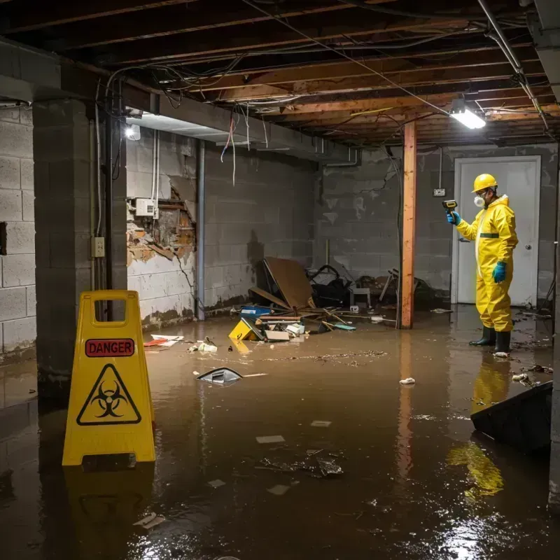 Flooded Basement Electrical Hazard in Cairo, IL Property